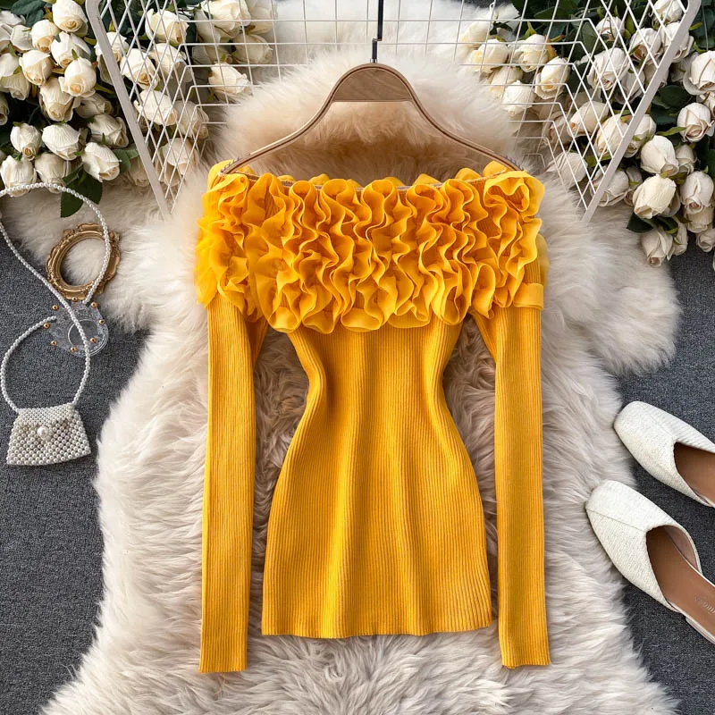 

Женский зимний Универсальный вязаный свитер