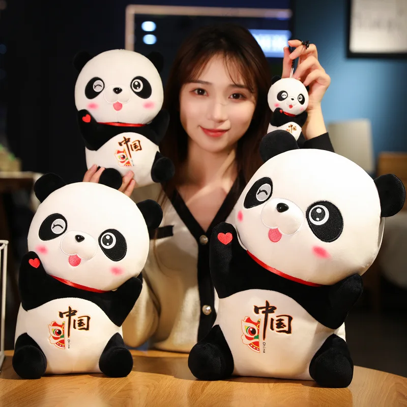 

Cartoon panda doll plush toy Chinese style black and white panda doll children's comfort pillow rag doll