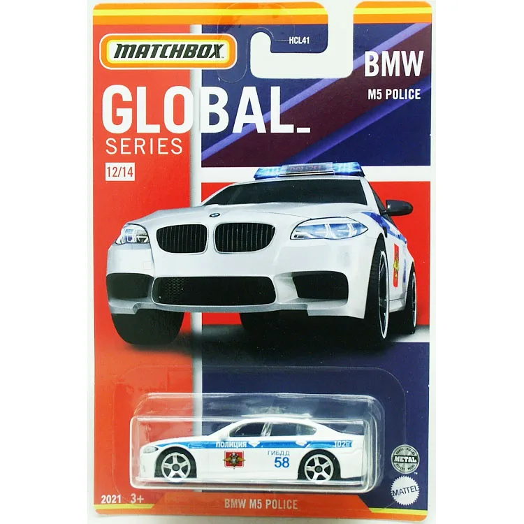 

MATCHBOX 1/64 GLOBAL BMW M5 POLICE HCL41Collection of Die-casting Simulation Alloy Model Car Children Toys