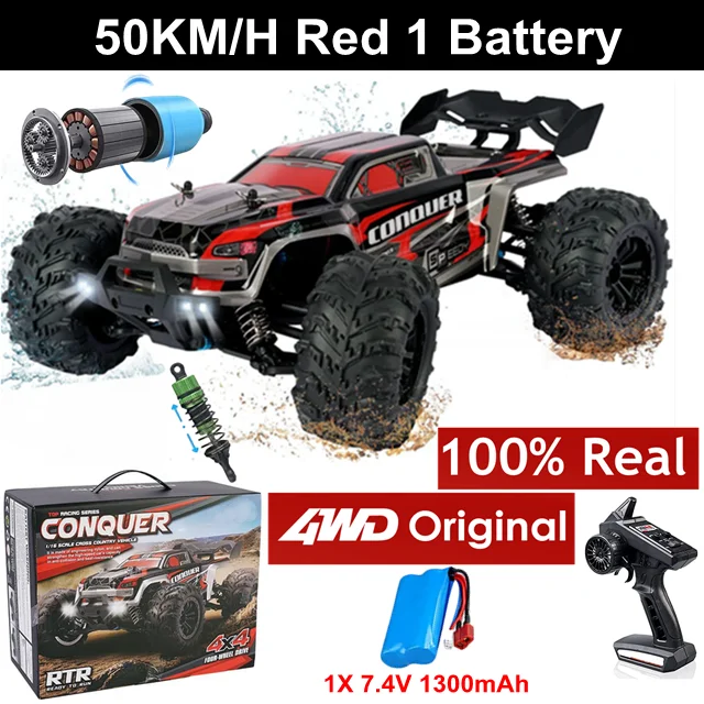 4WD RC Car 4x4 Off Road Drift Racing Cars 50 or 80KM/h Super Brushless High Speed Radio Waterproof Truck Remote Control Toy Kids