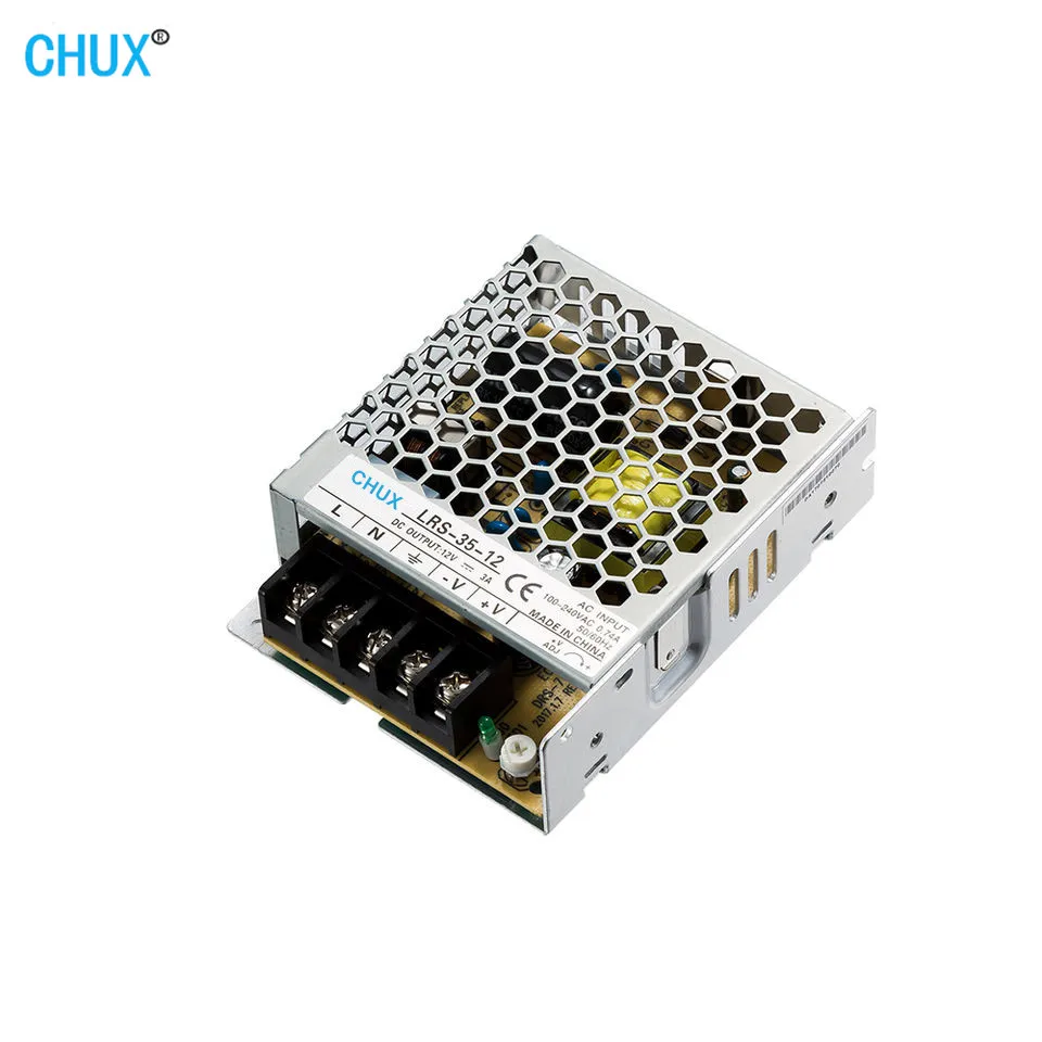 

CHUX LRS-35W 35W Switching Power Supply 5V 12V 24V 36V 48V DC Light Transformer AC110V 220V for Led CCTV CNC Slim Type SMPS