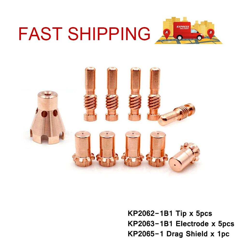 11X Nozzle Electrode Tip Kit For KP2062-1B1 KP2065-1 For Electric ProCut25/55/80