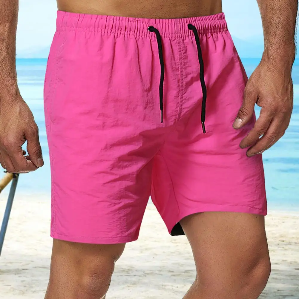 

Trendy Men Summer Shorts Pockets Men Beach Shorts Quick Dry Workout Beach Wear Men Beach Shorts