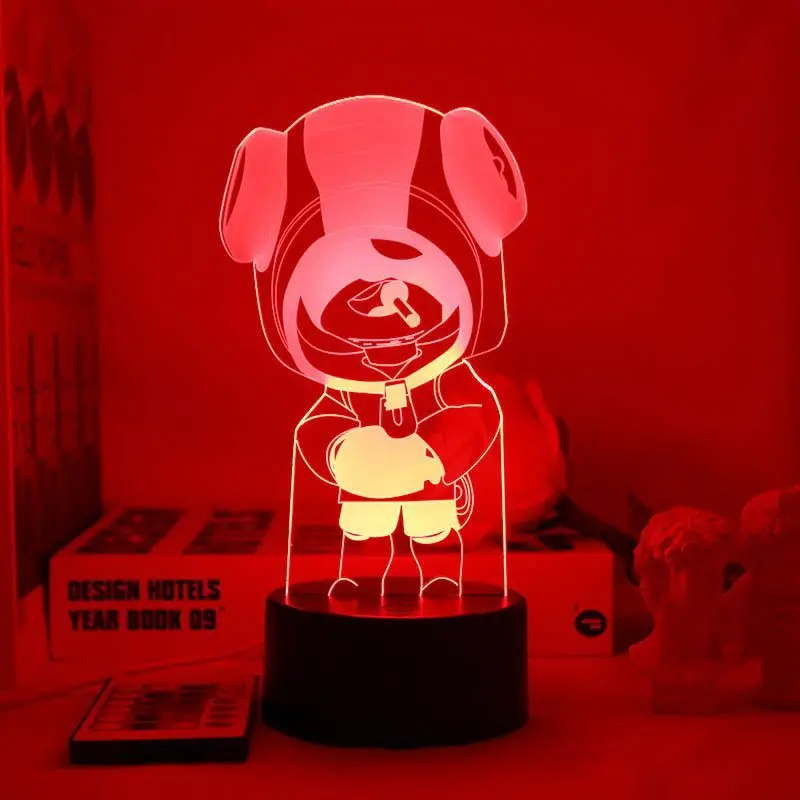 Game Brawl Stars Poco Spike E Primo Action Figures Esports Themed Bedroom Night Light Desktop Decorations boys Christmas Gifts