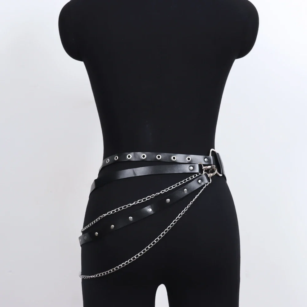 Женская сексуальная портупея для тела из искусственной кожи ремень в стиле