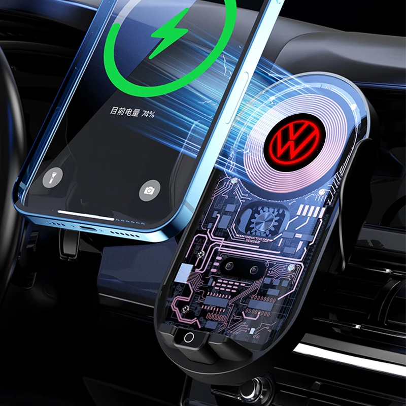 

For Volkswagen VW GOLF Polo Tiguan JETTA GTI Scirocco CC PASSAT Car Accessories Creative transparent Punk car phone stand