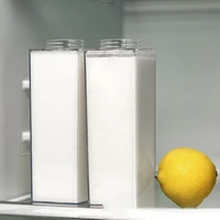 water jug simple eco friendly transparent portable milk carton water bottle for fitness gym sports juice jar juice bottle