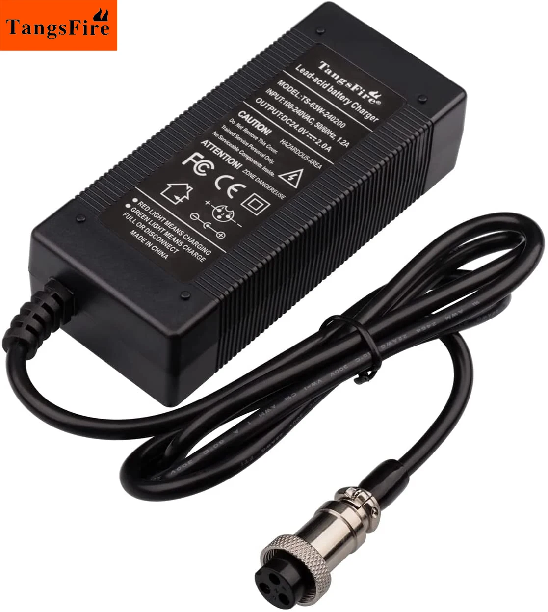 

24V 2A Lead-Acid Battery Charger Electric Scooter/ Electric Wheelchair / 3 Prong Golf Cart Safe, Fast and Smart Charger