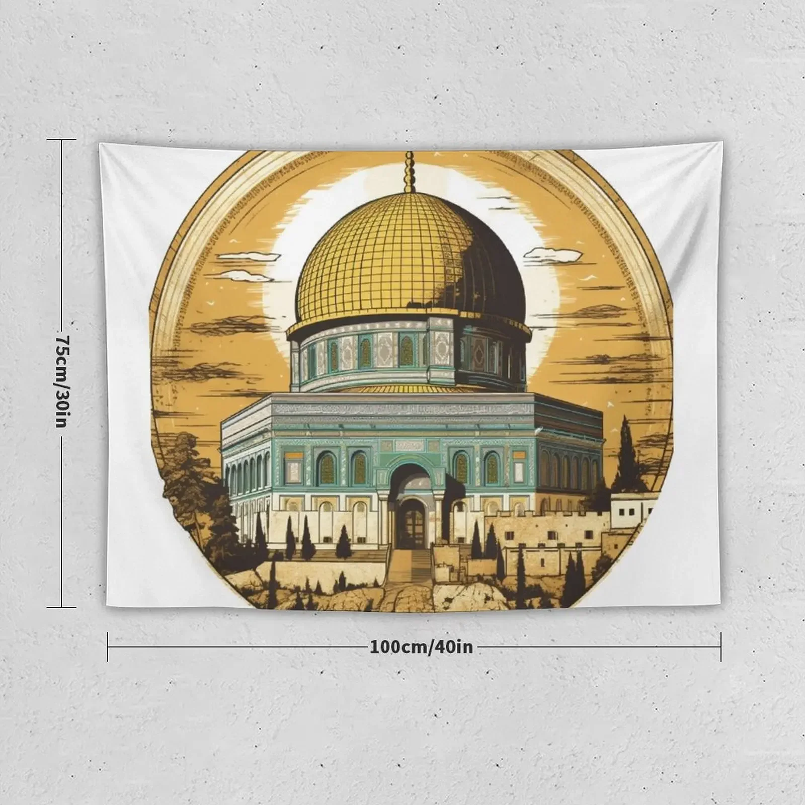 Роскошный гобелен для мечети Аль-Акса украшение гостиной Рождественское