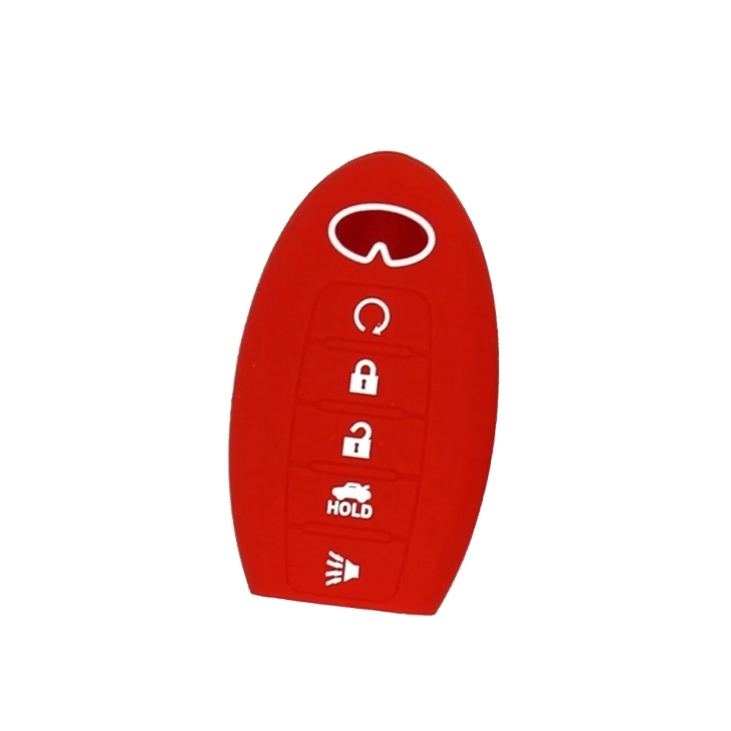 

Высококачественный защитный чехол для автомобильного ключа 5 кнопок для QX50L ESQ красный