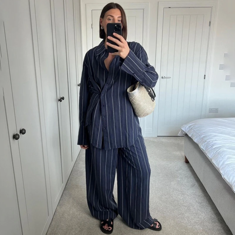 

Женский офисный комплект из 2 предметов, блузка с длинным рукавом и брюки