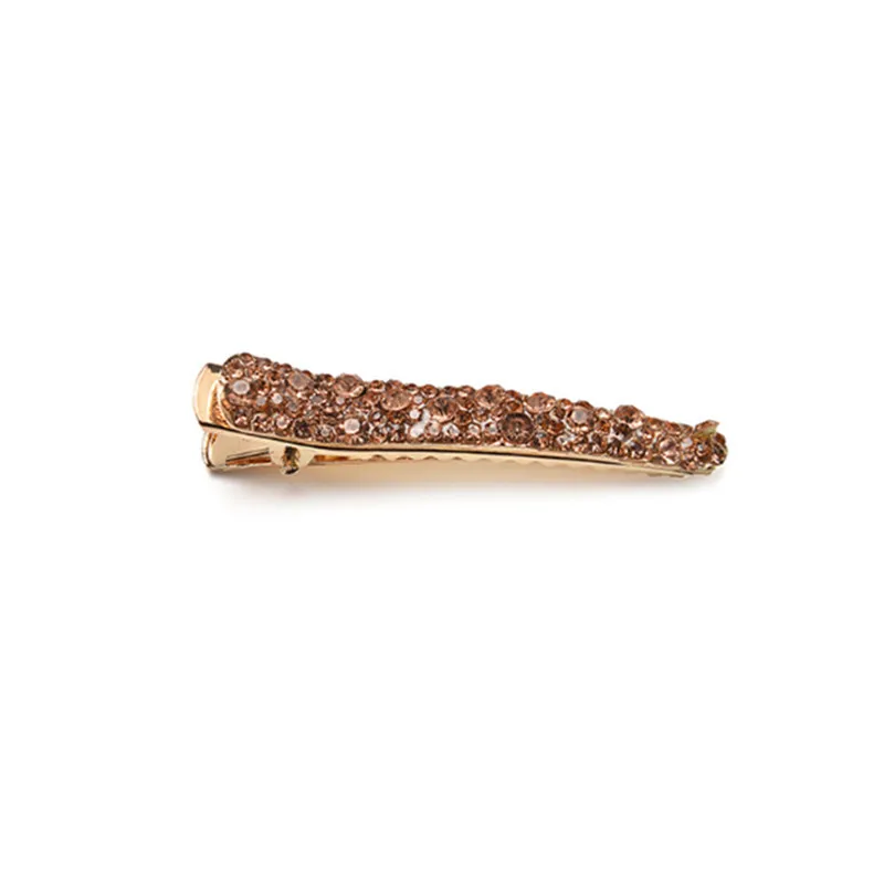 

A variety of color alloy electroplating set crystal bright girl hair clip