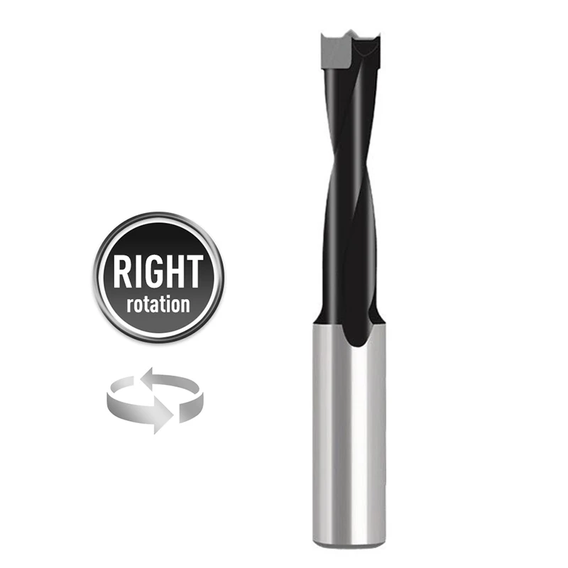 Сверло с двумя канавками, сверло по дереву, левое/правое вращение, твердосплавная кольцевая пила, резак для деревообработки, инструменты для сверления рядов, 3-12 мм