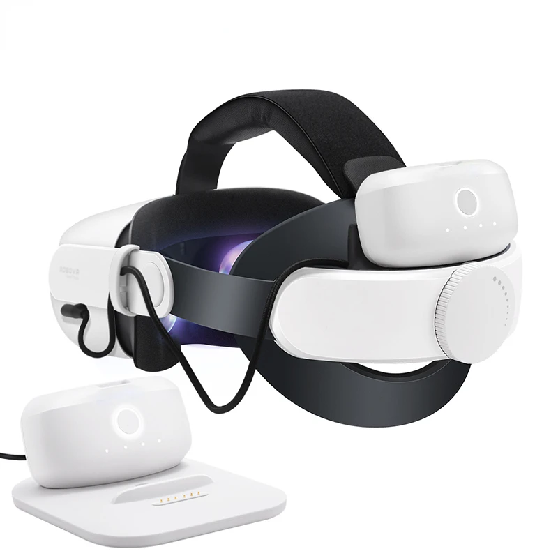 

M1 PLUS Battery Head Strap Twin Charger Station Combo Compatible with Meta Quest2 Recirculating Power Supply System