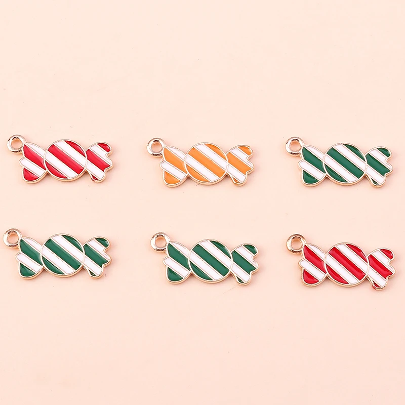 

10 шт., яркие эмалевые подвески для украшений, 21 х8 мм