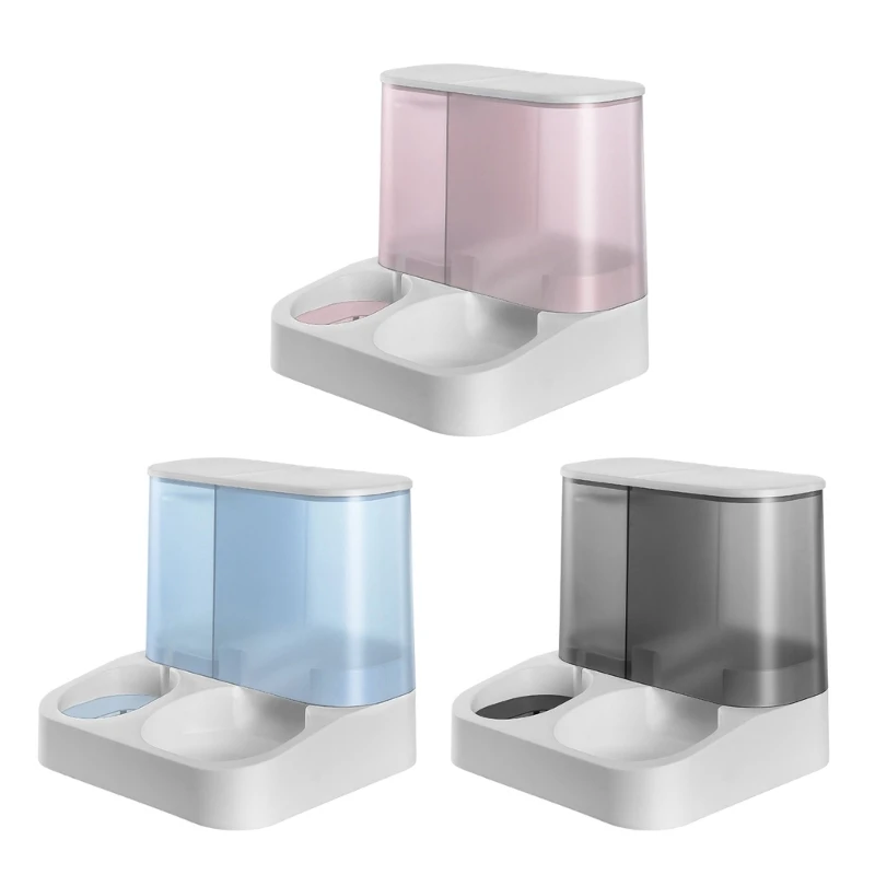 

Automatic Pet Automatic Feeder and Waterer Food Container Bowl 2 In 1 for Kitten