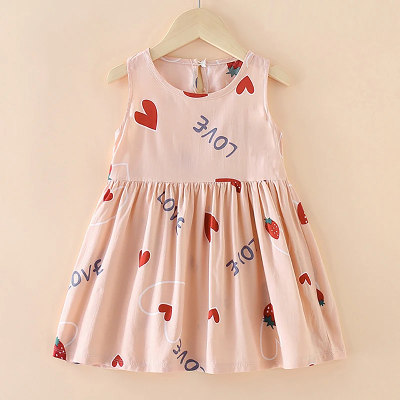Летнее платье для девочек детское без рукавов сарафан свадьбы дня рождения