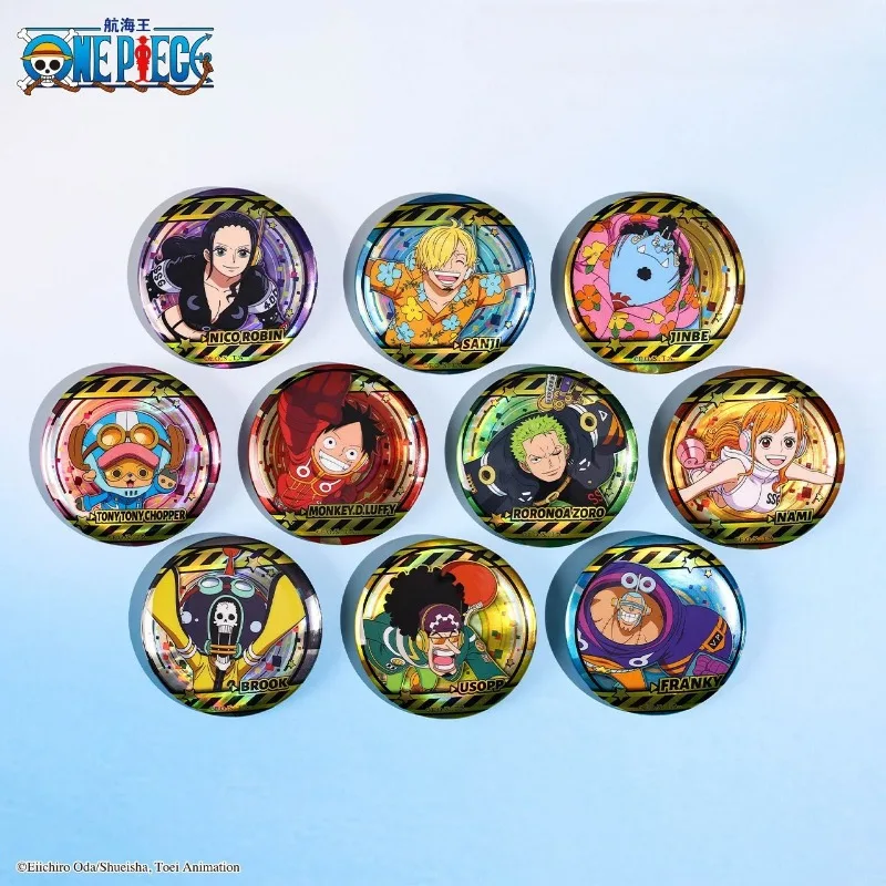 Новый One Piece каваи аниме периферийные персонажи Луффи Чоппер Зоро лазерный значок