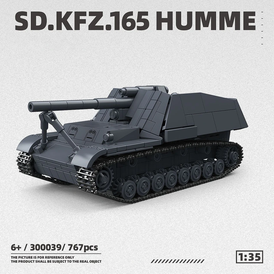 Фото Конструктор WW2: Самоходная пушка Sd.Kfz.165 Hummel, немецкий танк, бронетехника, игрушки из кирпичиков, подарки для взрослых №2