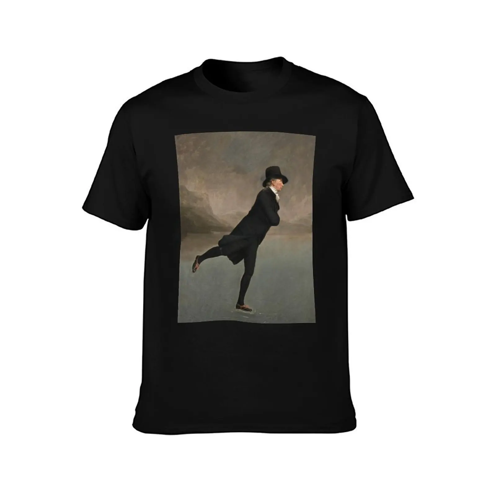 Фото Футболка Sir Henry Raeburn's The Reverend Robert Walker с изображением катания на коньках на озере Дуддингстон, однотонная футболка Essential. №2
