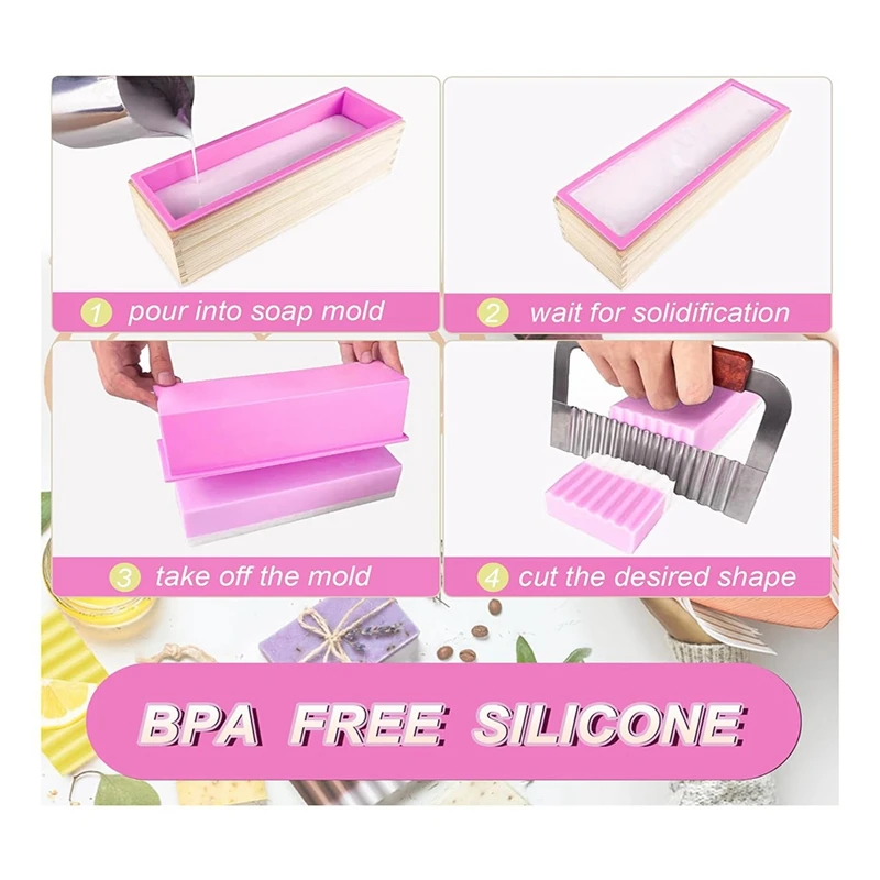 Принадлежности для изготовления мыла Гибкая прямоугольная форма хлеба с