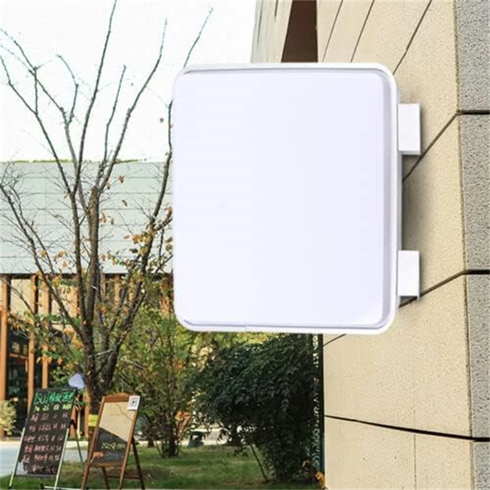 

50cm LED Double Sided Square Light Box Outdoor Advertising Projecting Sign 220V