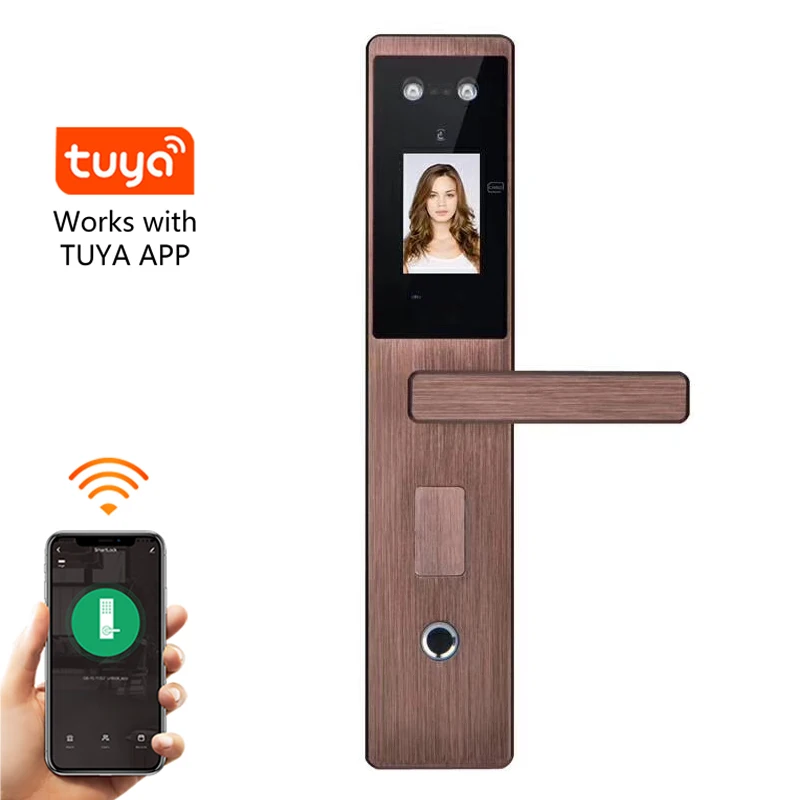 

Tuya Wifi Keyless Password Face Recognition Smart Door Lock