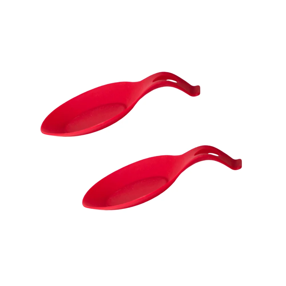 

2pcs Ladle Spoon Holder Silicon Utensil Holder Kitchen Supplies Kitchen Utensil Pad Heat Resistant Spoon Rest