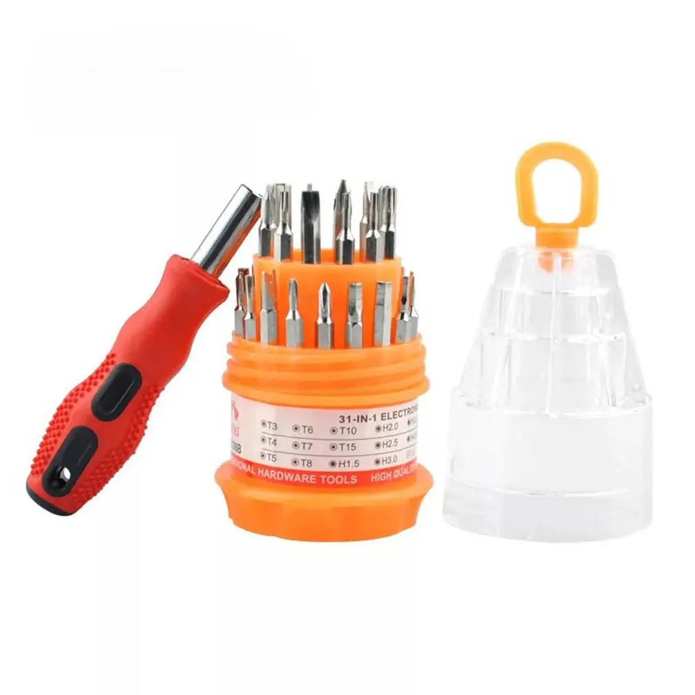 

Hand Tool 31 Pcs Screwdriver Kit Small Mini Combination Universal Set Dismountable Antiskid Handle Multifunction Repair