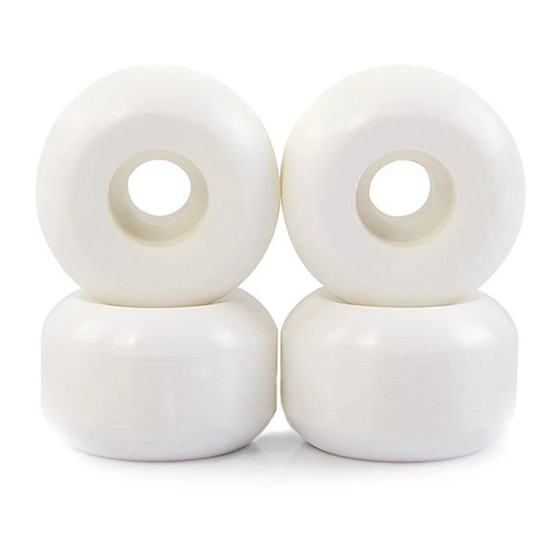 

4Pcs 52Mm White Professional Skateboard Wheel 102A/55D Hardness Skateboard Double Rocker Wheel Downspeed Sliding Wheels