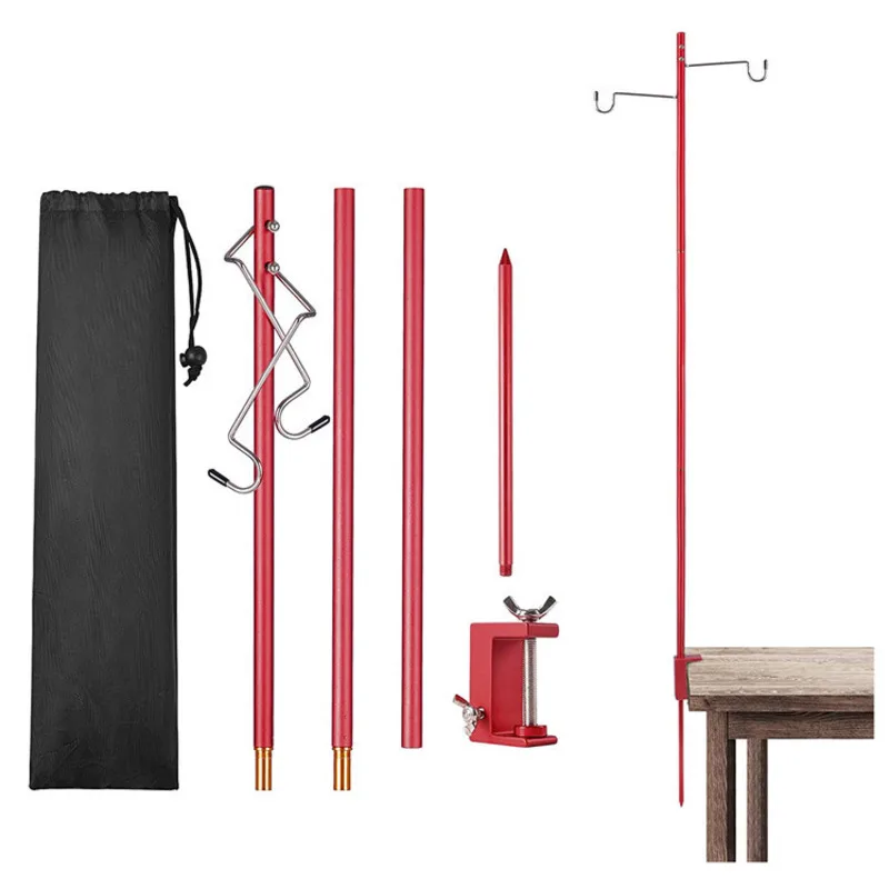 

Detachable Camping LampBracket Outdoor Fishing Hiking Lamp Holder Portable Aluminum Alloy Hanging Light Holder Stand Holder