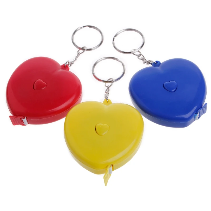 

Keychain Portable Retractable Ruler Heart-shaped Tape Measure 1.5m E65B