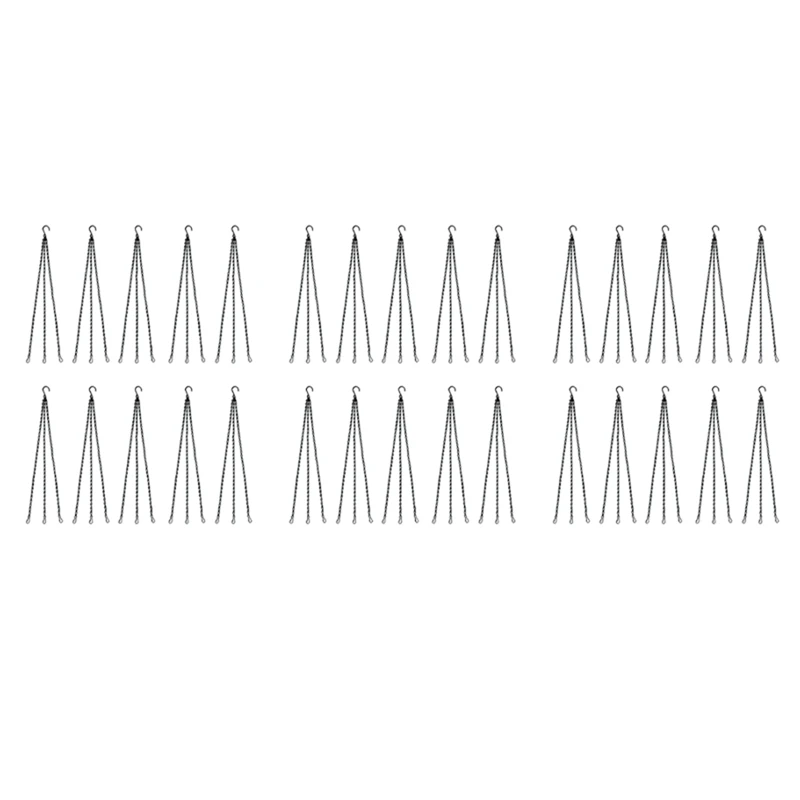 

Держатель для корзины с черными цветами и S-образными крючками, 30 шт.