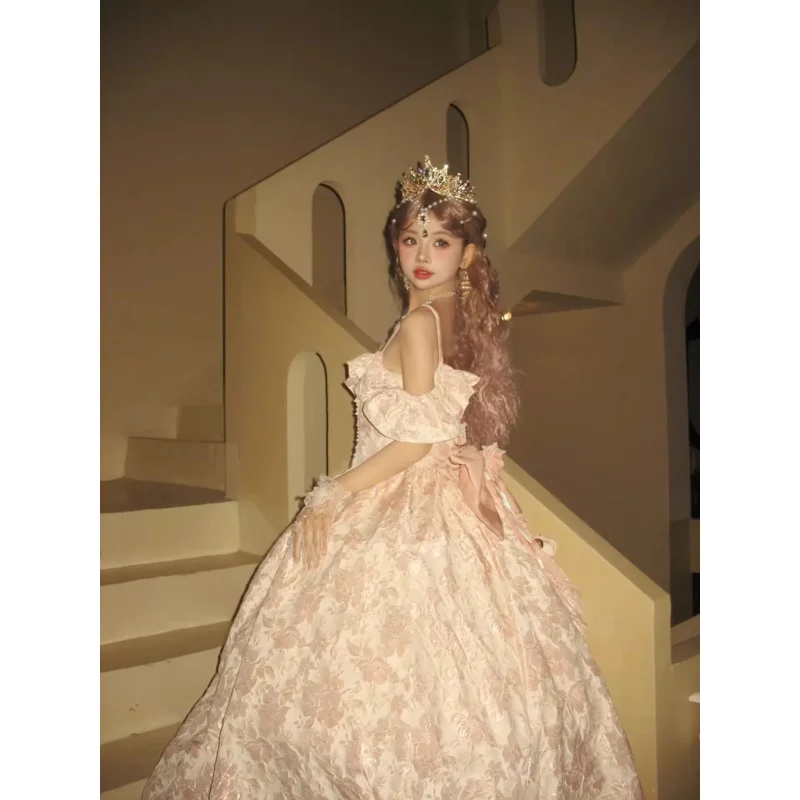 Розовое милое платье в стиле &quotЛолита зиди&quot Тяжелая принцесса