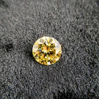 Sale 18mm Round Brilliant Cut Crystal Yellow Color Moissanite Stone Loose Gems For Pass Diamond Tester