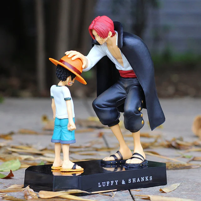 One Piece Action Figure Rufy Shanks regalo cappello 18cm 3