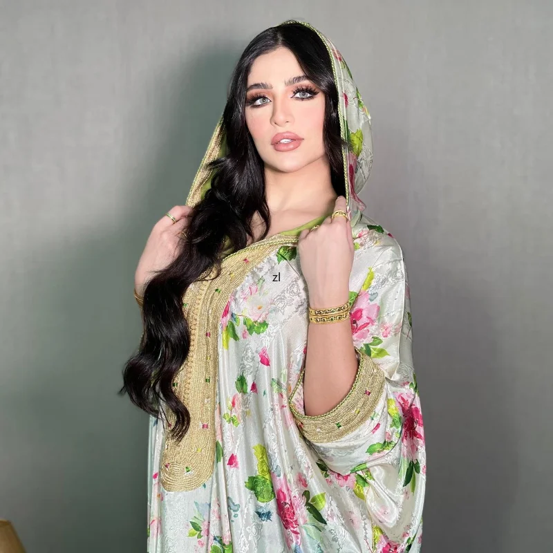 Caftan Marocain Abaya Dubai Turkey Islam Kaftan Muslim Hijab Dress Women Prayer Clothes Robe Arabe Musulman Djellaba Femme