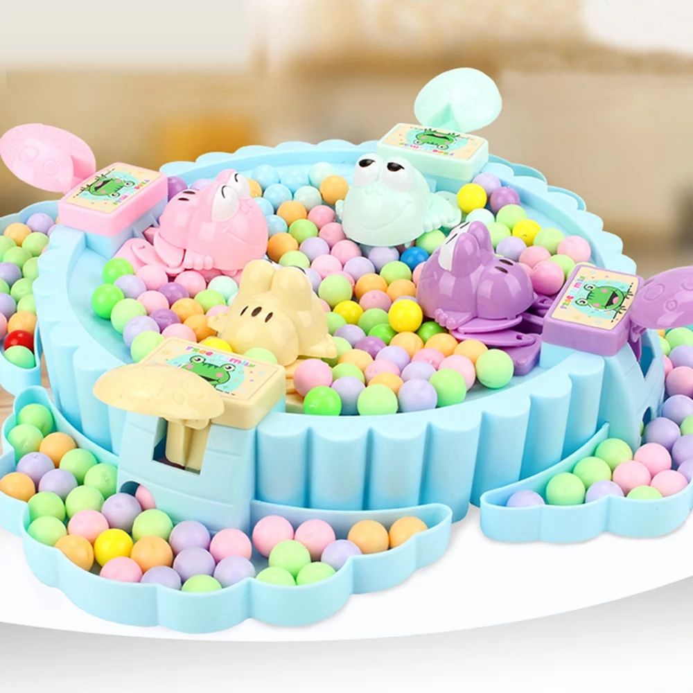 Веселая настольная игра Голодные лягушки едят раньше необычная игрушка с