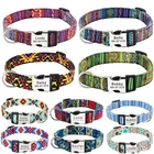 Индивидуальный ошейник для маленьких, средних и больших собак и кошек, регулируемые нейлоновые ошейники для щенков чихуахуа, ошейники для Мопсов