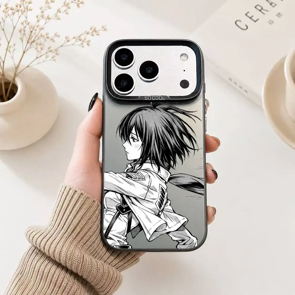 Фото Чехол для телефона Mikasa Ackerman Attack on Titan для iPhone 17, 16, 15, 14, 13, 12, 11 Plus, Pro Max, XS, цветной, серебристо-черный №2