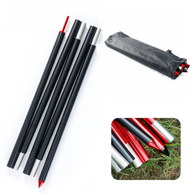 

Открытый Кемпинг солнцезащитный козырек Аксессуары Регулируемый 2 шт тент навес палки кронштейн фитинги утолщение полюс 2 м с сумками