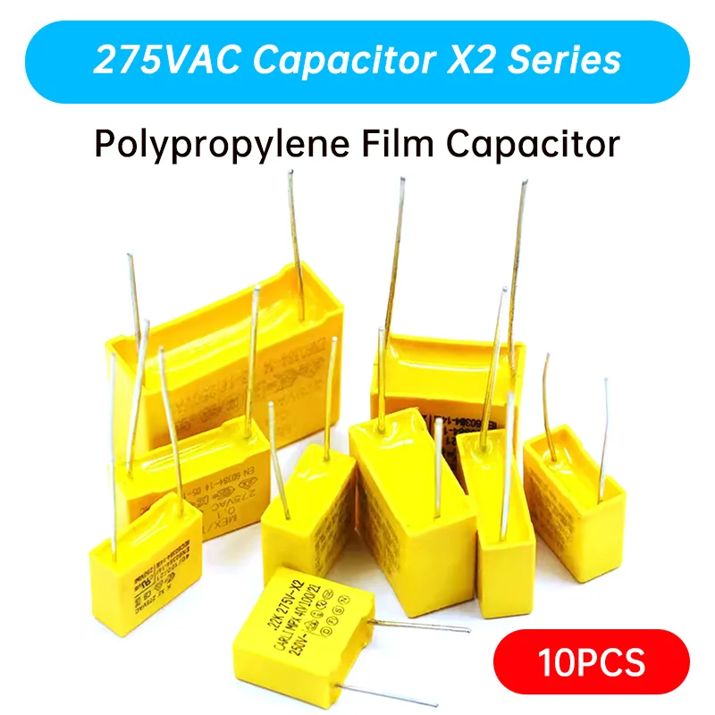 10 шт. конденсатор 275VAC серии X2 0 01 UF ~ 2 полипропиленовый пленочный новый 10nf 100nf 150nf