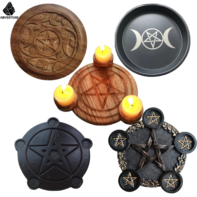 

Wooden Altar Suppliers Tarot Divination Religious Ceremony Incense Holder Astrological Home Decoration Witchcraft Occult Wicca