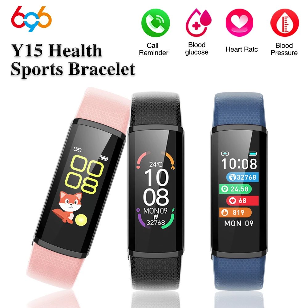 

2023 New 0.96" Health Bracelet 3ATM Waterproof Heart Rate Blood Oxygen Monitor Smart Watch Sports Fitness USB Charge Smartwatch