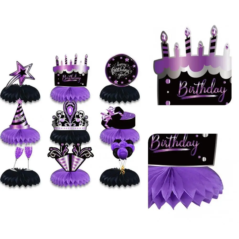 

Paper 9Pcs Novel Realistic Exquisite Party Honeycomb Prop Stable Party Honeycomb Ornament Nice-looking for Festival