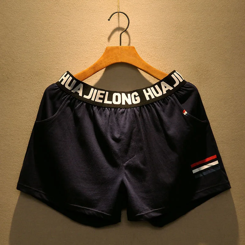 Летние мужские спортивные шорты для бега боксеры спортзала хлопковые дышащие