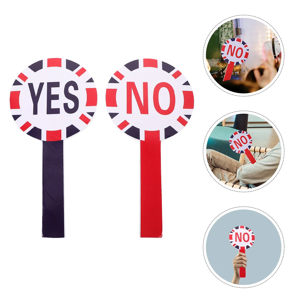

2 Pcs Foams No Paddle Whiteboard Classroom Judging An Fittings Reusable Yes Voting Hand Holding Sign Handheld