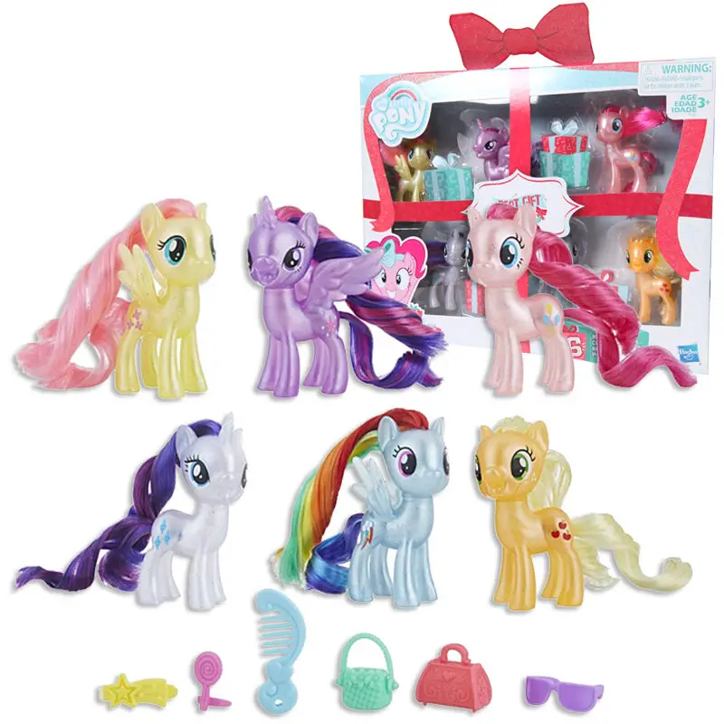 

Набор персонажей Hasbro из сериала «Мой Маленький Пони», 6 Героев, E4032, сумерки, блестящие флуттерши, принцесса, девочка, игрушка в подарок