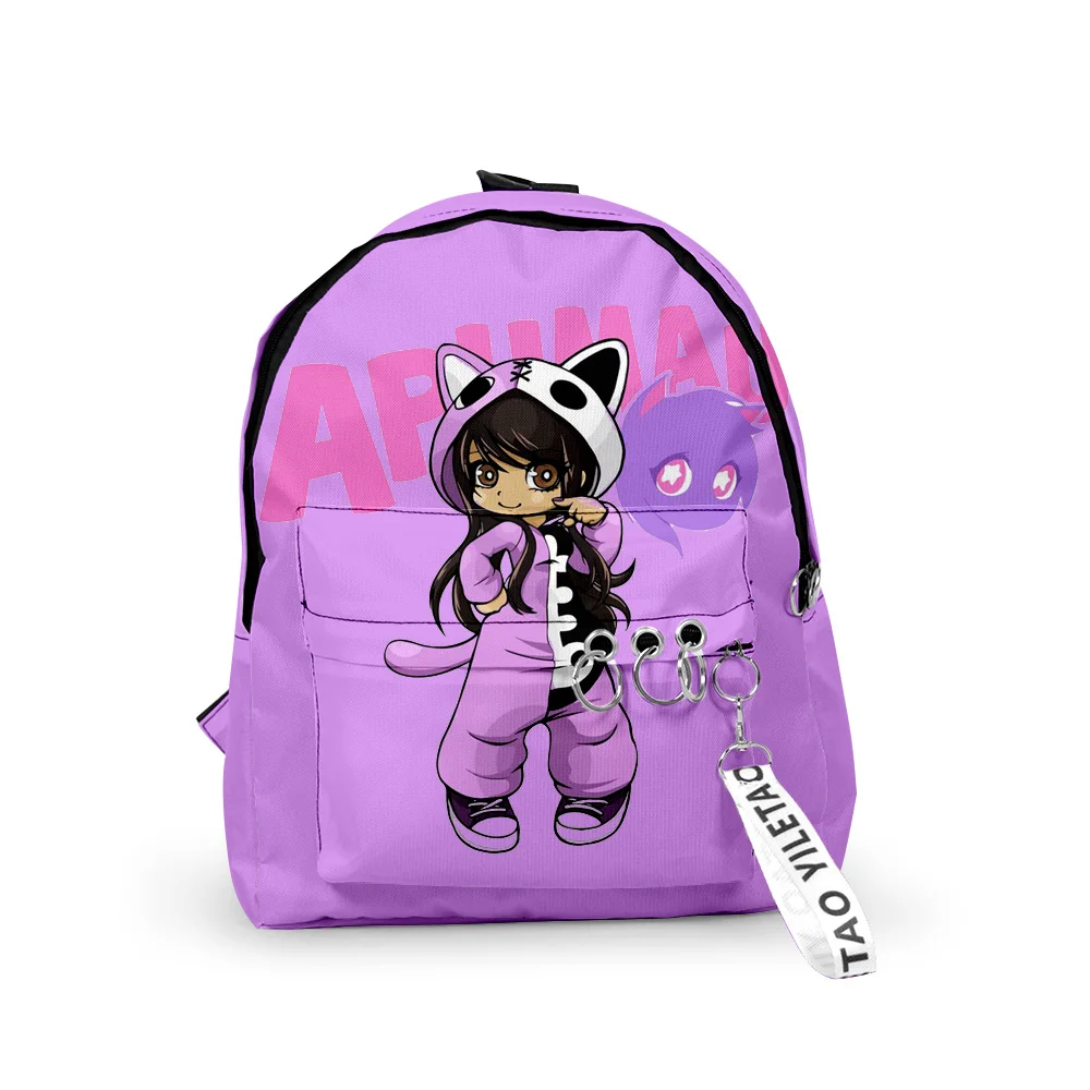 

Popular Aphmau As A Cat Backpacks Boys/Girls pupil School Bags 3D Print Keychains Oxford Waterproof Funny Cute Small Backpacks
