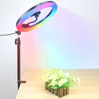 led video light kit desk mount studio light multi desk clamp mount stand ring lamp flash clip light holder bracket 16 inch